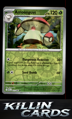 Reverse Holofoil Amoonguss 011/086 Pokemon Uncommon SV: Black Bolt Card NM