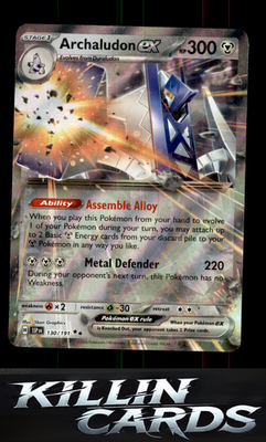 Archaludon ex - 130/191 130/191 Pokemon Double Rare SV08: Surging Sparks Card LP
