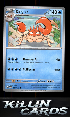 Kingler 099/165 Pokemon Uncommon SV: Scarlet & Violet 151 Card NM