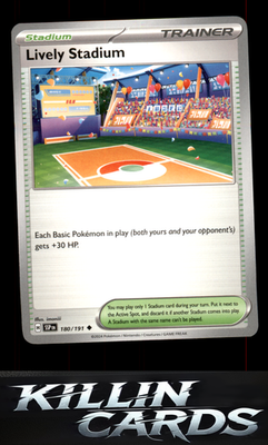 Lively Stadium 180/191 Pokemon Uncommon SV08: Surging Sparks Card NM