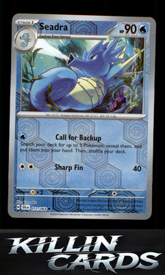 Reverse Holofoil Seadra 011/064 Pokemon Common SV: Shrouded Fable Card NM
