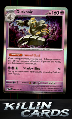 Dusknoir 037/131 Pokemon Rare SV: Prismatic Evolutions Card NM