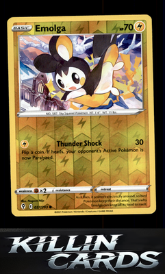 Reverse Holofoil Emolga 057/203 Pokemon Common SWSH07: Evolving Skies Card NM