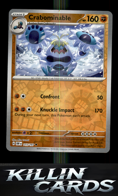 Reverse Holofoil Crabominable 115/197 Pokemon Uncommon SV03: Obsidian Flames Car