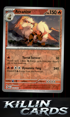 Reverse Holofoil Arcanine 059/165 Pokemon Uncommon SV: Scarlet & Violet 151 Card