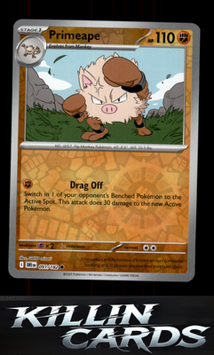 Reverse Holofoil Primeape 091/182 Pokemon Common SV10: Destined Rivals Card NM