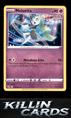 Meloetta 124/264 Pokemon Rare SWSH08: Fusion Strike Card NM