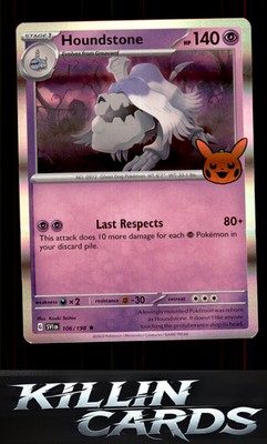 Houndstone 106/198 Pokemon Rare SV01: Scarlet & Violet Base Set Card NM