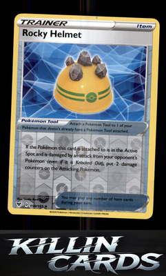Reverse Holofoil Rocky Helmet 159/185 Pokemon Uncommon SWSH04: Vivid Voltage Car