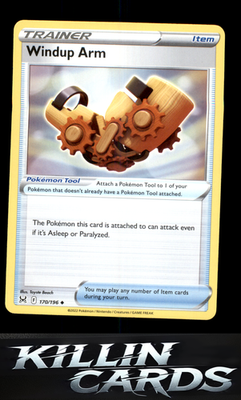Windup Arm 170/196 Pokemon Uncommon SWSH11: Lost Origin Card NM