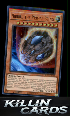 1st Edition Nibiru, the Primal Being RA01-EN015 YuGiOh Super Rare 25th Anniversa