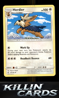 Herdier 175/236 Pokemon Uncommon SM - Cosmic Eclipse Card NM