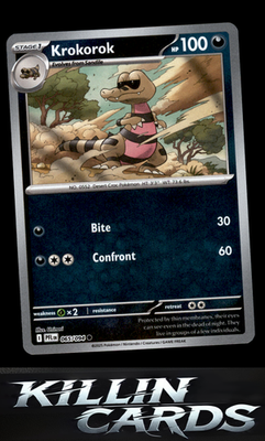 Reverse Holofoil Krokorok 065/094 Pokemon Common ME02: Phantasmal Flames Card NM