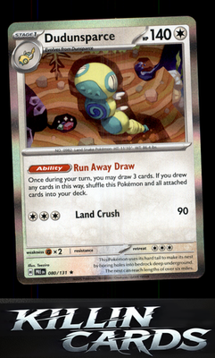 Dudunsparce 080/131 Pokemon Rare SV: Prismatic Evolutions Card NM