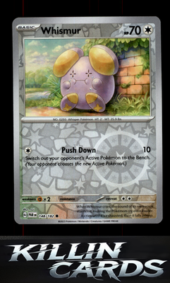 Reverse Holofoil Whismur 148/182 Pokemon Common SV04: Paradox Rift Card NM