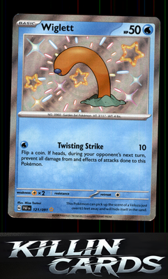 Wiglett - 121/091 121/091 Pokemon Shiny Rare SV: Paldean Fates Card NM