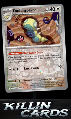 Reverse Holofoil Dudunsparce 080/131 Pokemon Rare SV: Prismatic Evolutions Card