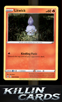 Litwick 024/196 Pokemon Common SWSH11: Lost Origin Card NM