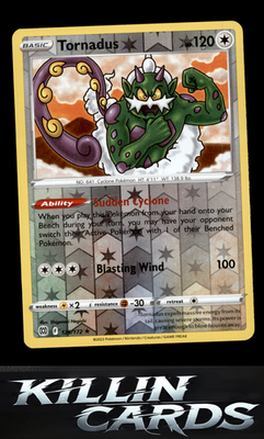 Reverse Holofoil Tornadus 126/172 Pokemon Rare SWSH09: Brilliant Stars Card NM