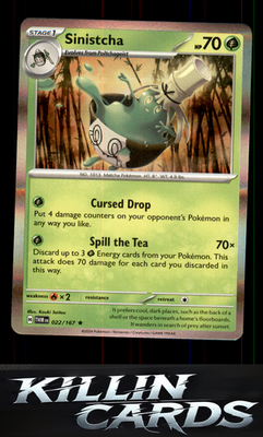 Sinistcha 022/167 Pokemon Rare SV06: Twilight Masquerade Card NM