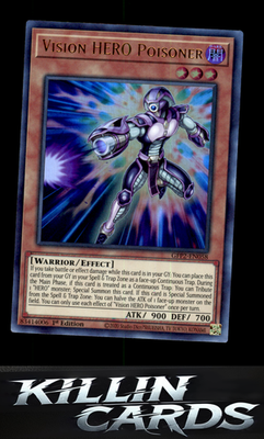 1st Edition Vision HERO Poisoner GFP2-EN058 YuGiOh Ultra Rare Ghosts From the Pa