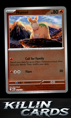 Reverse Holofoil Numel 021/132 Pokemon Common ME01: Mega Evolution Card NM