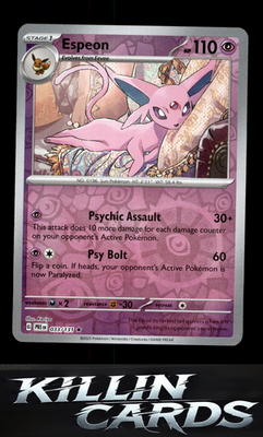 Reverse Holofoil Espeon 033/131 Pokemon Rare SV: Prismatic Evolutions Card NM