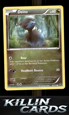 Deino 84/114 Pokemon Common XY - Steam Siege Card NM