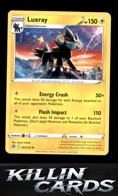 Luxray 051/172 Pokemon Rare SWSH09: Brilliant Stars Card LP