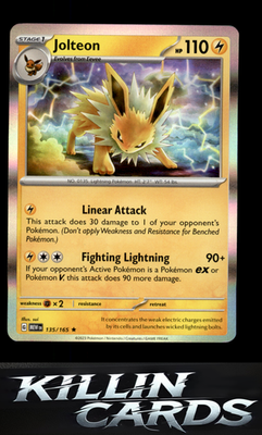 Jolteon 135/165 Pokemon Rare SV: Scarlet & Violet 151 Card NM