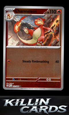 Reverse Holofoil Charmeleon 012/094 Pokemon Common ME02: Phantasmal Flames Card