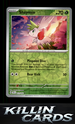 Reverse Holofoil Shaymin 013/162 Pokemon Uncommon SV05: Temporal Forces Card NM