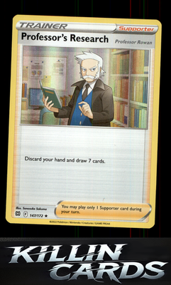 Professor's Research 147/172 Pokemon Holo Rare SWSH09: Brilliant Stars Card LP