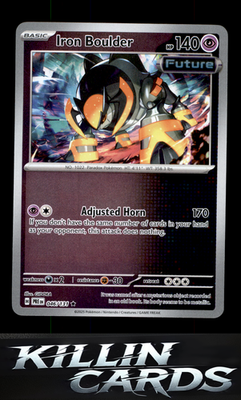 Reverse Holofoil Iron Boulder 046/131 Pokemon Rare SV: Prismatic Evolutions Card