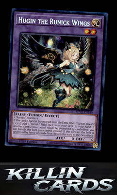 1st Edition Hugin the Runick Wings MP23-EN249 YuGiOh Prismatic Secret Rare 25th