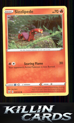 Sizzlipede 029/163 Pokemon Common SWSH05: Battle Styles Card NM