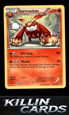 Darmanitan 25/114 Pokemon Rare Black and White Card NM