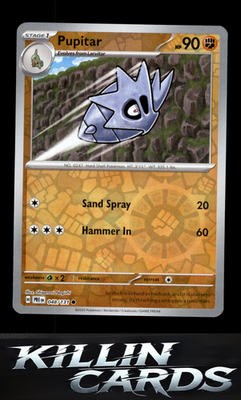 Reverse Holofoil Pupitar 048/131 Pokemon Common SV: Prismatic Evolutions Card NM