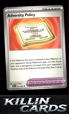 Adversity Policy 074/086 Pokemon Uncommon ME04: Chaos Rising Card NM