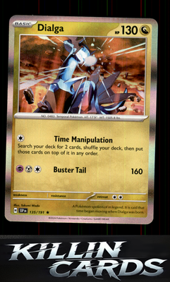 Dialga 135/191 Pokemon Rare SV08: Surging Sparks Card NM