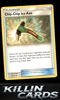 Chip-Chip Ice Axe 165/214 Pokemon Uncommon SM - Unbroken Bonds Card NM