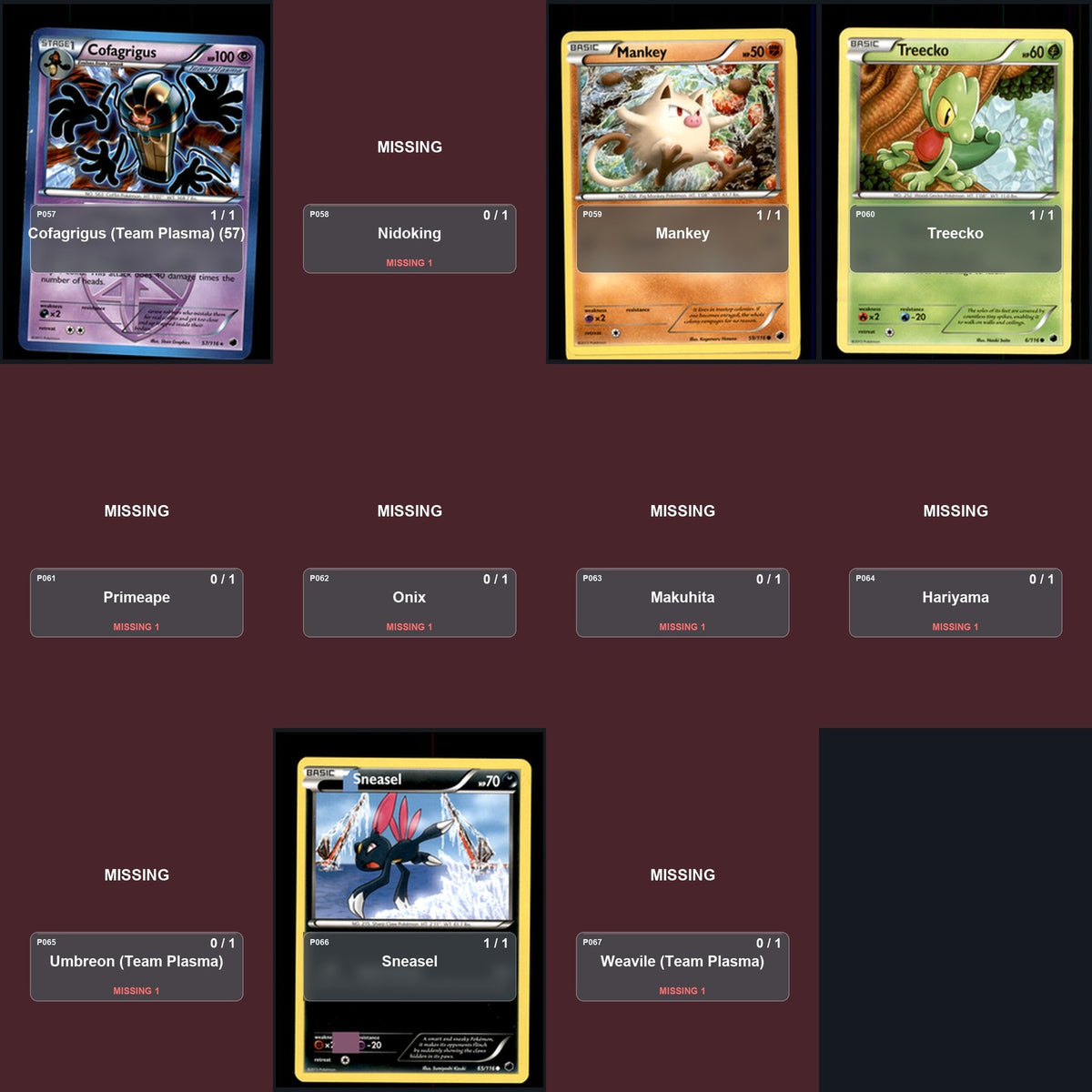 Pokemon TCG Plasma Freeze C/UC/R Standard Set 56 Cards