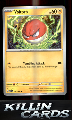 Voltorb 100/165 Pokemon Common SV: Scarlet & Violet 151 Card NM