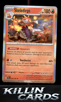 Skeledirge 031/191 Pokemon Rare SV08: Surging Sparks Card NM