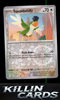 Reverse Holofoil Squawkabilly 160/182 Common SV10: Destined Rivals NM