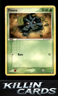 Pineco 66/115 Pokemon Common Unseen Forces Card LP