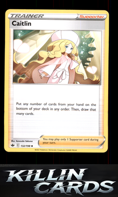 Caitlin 132/198 Pokemon Uncommon SWSH06: Chilling Reign Card NM