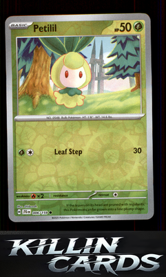 Reverse Holofoil Petilil 006/159 Pokemon Common SV09: Journey Together Card NM