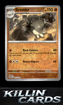 Reverse Holofoil Graveler 075/165 Pokemon Uncommon SV: Scarlet & Violet 151 Card