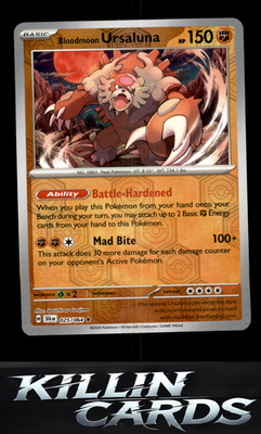 Reverse Holofoil Bloodmoon Ursaluna 025/064 Pokemon Rare SV: Shrouded Fable Card
